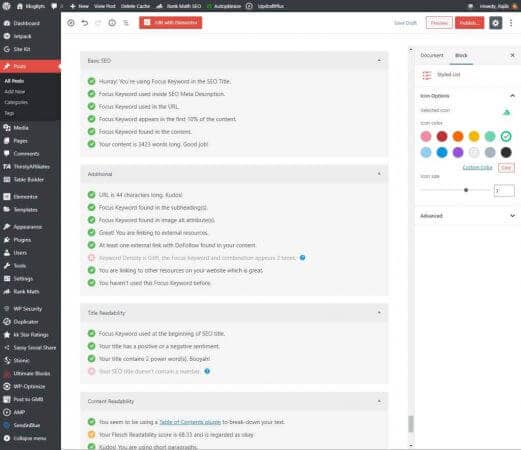 Rank Math Review: Rank Math Vs Yoast SEO Plugin 6 RankMath Details Content Analysis