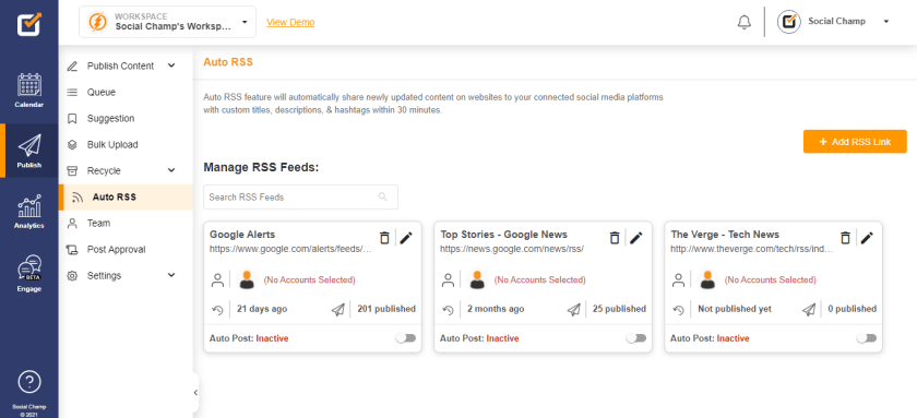 A Detailed Analysis Of Social Champ: Social Champ Review 5 social champ auto rss feature