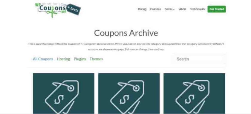 WP Coupons And Deals Plugin Review: Best WordPress Coupons Plugin 5 WP Coupons And Deals Archive Page