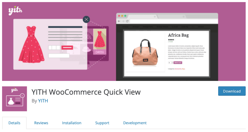 Best WooCommerce Plugins: YITH WooCommerce Quick View