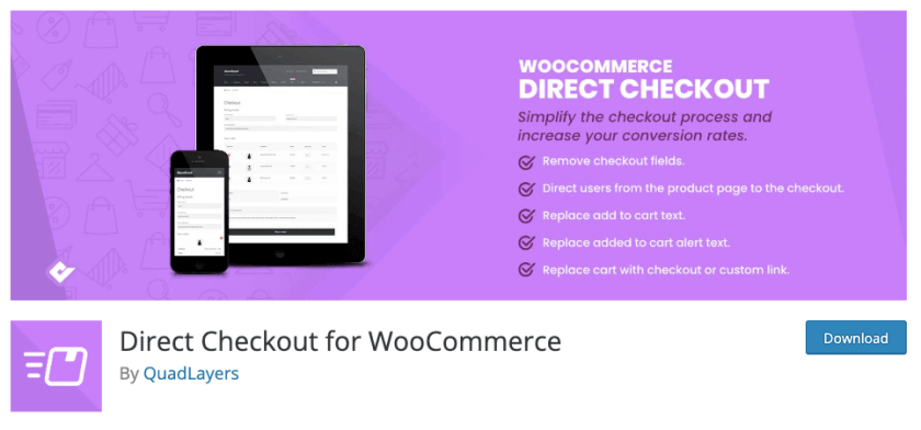 Best WooCommerce Plugins: Direct Checkout for WooCommerce 