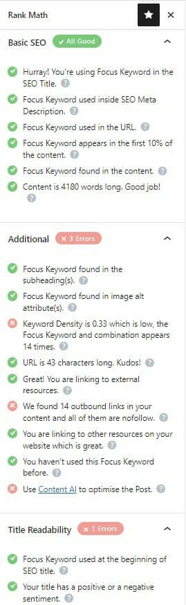 Rank Math Review: Is It The Best WordPress SEO Plugin? 11 RankMath Detailed Content Analysis
