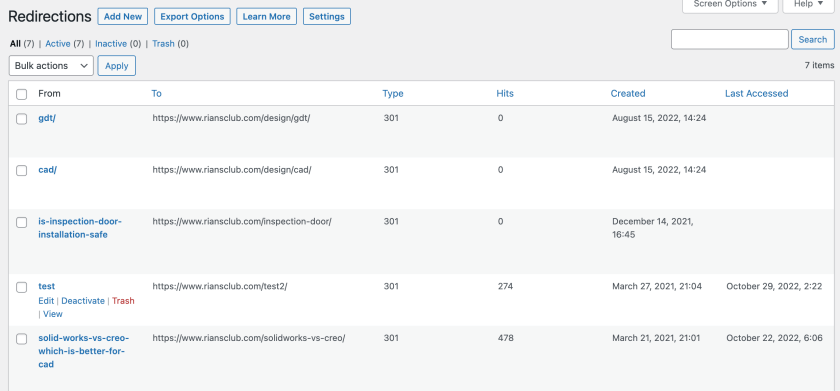 Rank Math Review: Is It The Best WordPress SEO Plugin? 14 Rank Math Review_Redirection Manager