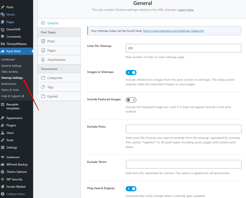 Rank Math Review: Is It The Best WordPress SEO Plugin? 35 Rank Math Sitemap Setting