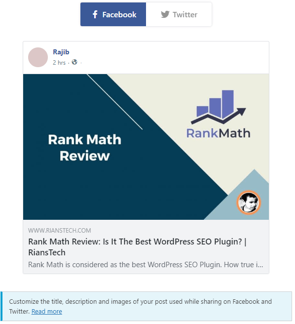 Rank Math Review: Is It The Best WordPress SEO Plugin? 23 Social Share Snippet Example