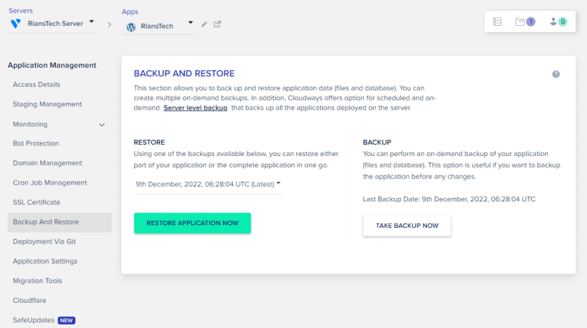 Cloudways Review 2023: The Fastest Managed WordPress Hosting 49 Cloudways On-Demand Application Backup