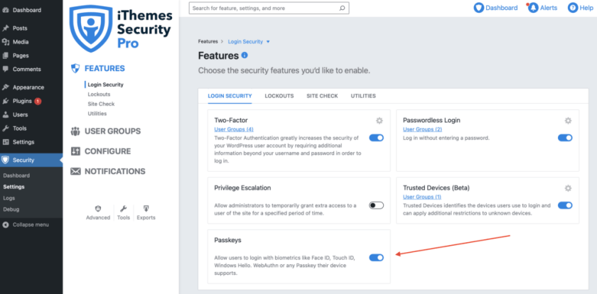 How To Enable WordPress Biometric Login Using iThemes Security Pro 5 wordpress biometric login