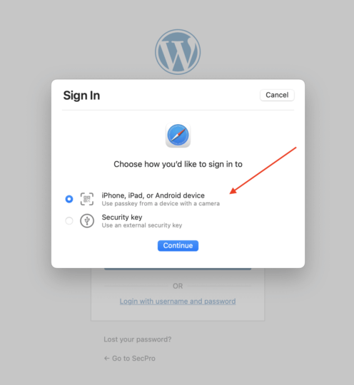 How To Enable WordPress Biometric Login Using iThemes Security Pro 11 WordPress biometric login